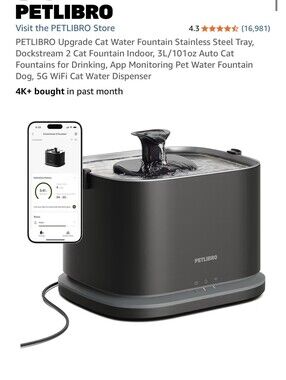 PETLIBRO Dockstream 2 Cat Fountain Indoor 3L/101oz